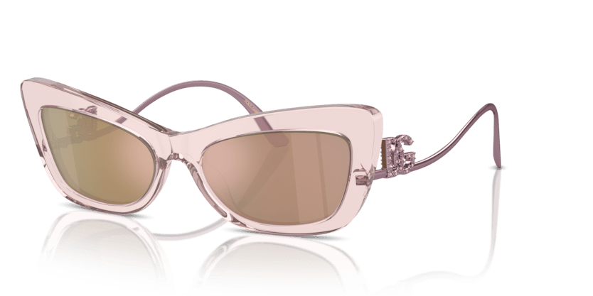 0DG4467B - Dolce & Gabbana - (Transparent Rose) Light Brown Mirror Pink - 55 - 18 - 145 MM - Ardor Eyewear 8056262082645