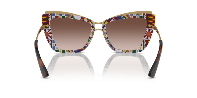 0DG4472 - Dolce & Gabbana - (Havana On White Barrow) Gradient Brown - 54 - 17 - 145 MM - Ardor Eyewear 8056262057056