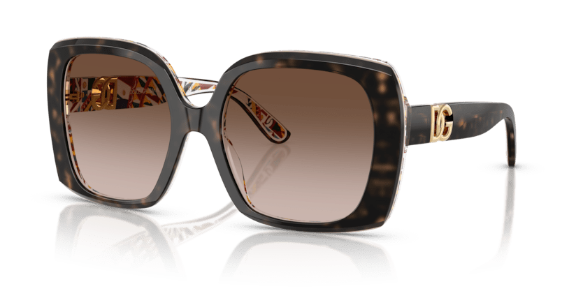 0DG4475 - Dolce & Gabbana - (Havana On White Barrow) Brown Gradient - 56 - 19 - 145 MM - Ardor Eyewear 8056262247488