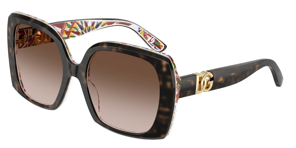 0DG4475 - Dolce & Gabbana - (Havana On White Barrow) Brown Gradient - 56 - 19 - 145 MM - Ardor Eyewear 8056262247488