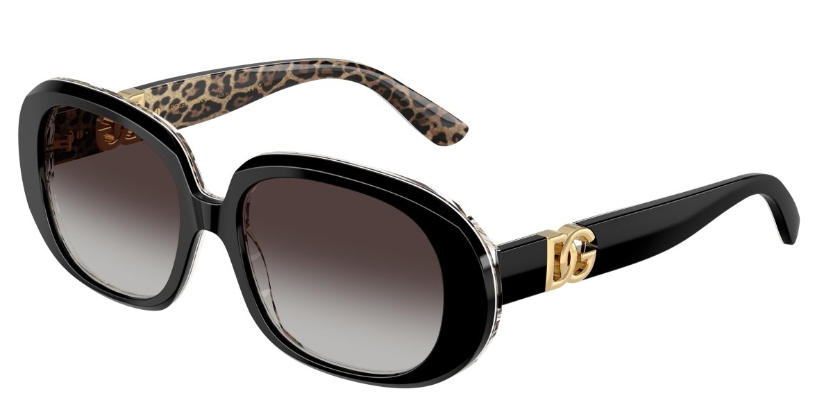 0DG4476 - Dolce & Gabbana - (Top Black On Leo Brown) Grey Gradient - 56 - 17 - 145 MM - Ardor Eyewear 8056262247006