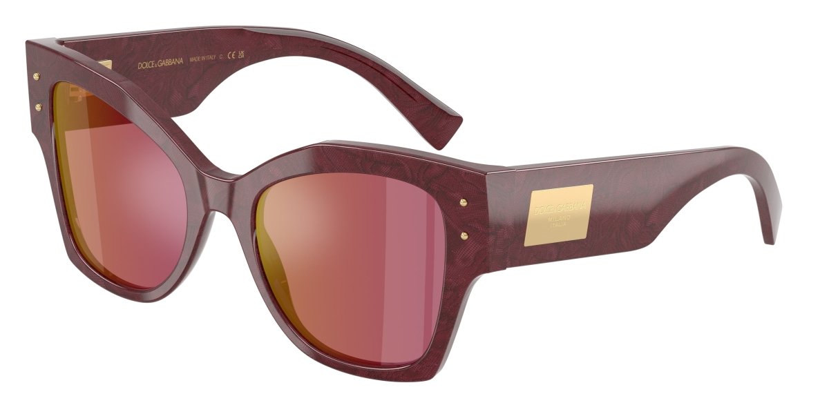 0DG4478 - Dolce & Gabbana - (Bordeaux Lace) Dark Violet Mirror Red - 53 - 20 - 140 MM - Ardor Eyewear 8056262243381