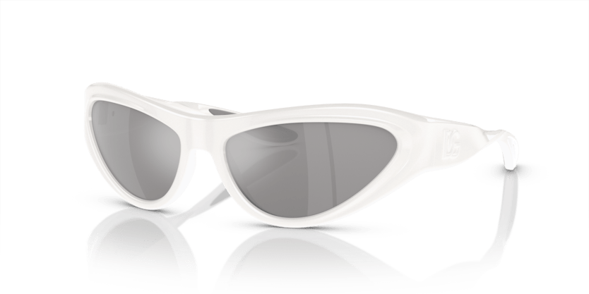 0DG6190 - Dolce & Gabbana - (White) Light Grey Mirror Silver 80 - 60 - 16 - 130 MM - Ardor Eyewear 8056597951647