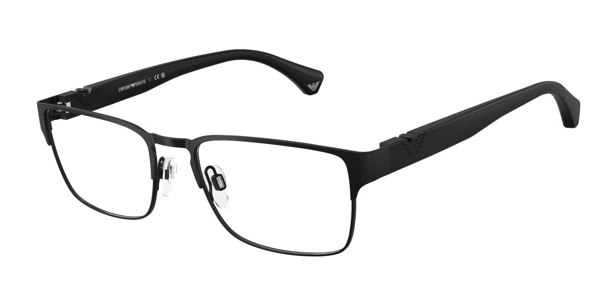 0EA1027 - Emporio Armani - Black - (Matte Black 3001) - 55 - 18 - 140 MM - Ardor Eyewear 8053672285468