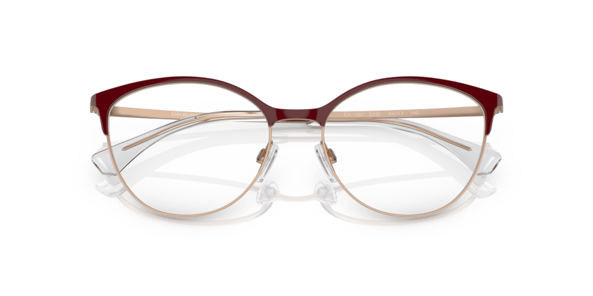 0EA1087 - Emporio Armani - Red - (Shiny Red/Rose Gold 3345) - 54 - 17 - 140 MM - Ardor Eyewear 8056597755665