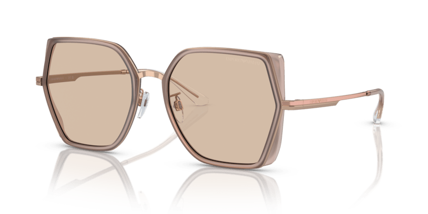 0EA2142D - Emporio Armani - (Opaline Pink/Rose Gold) Light Brown - 56 - 19 - 145 MM - Ardor Eyewear 8056597835442