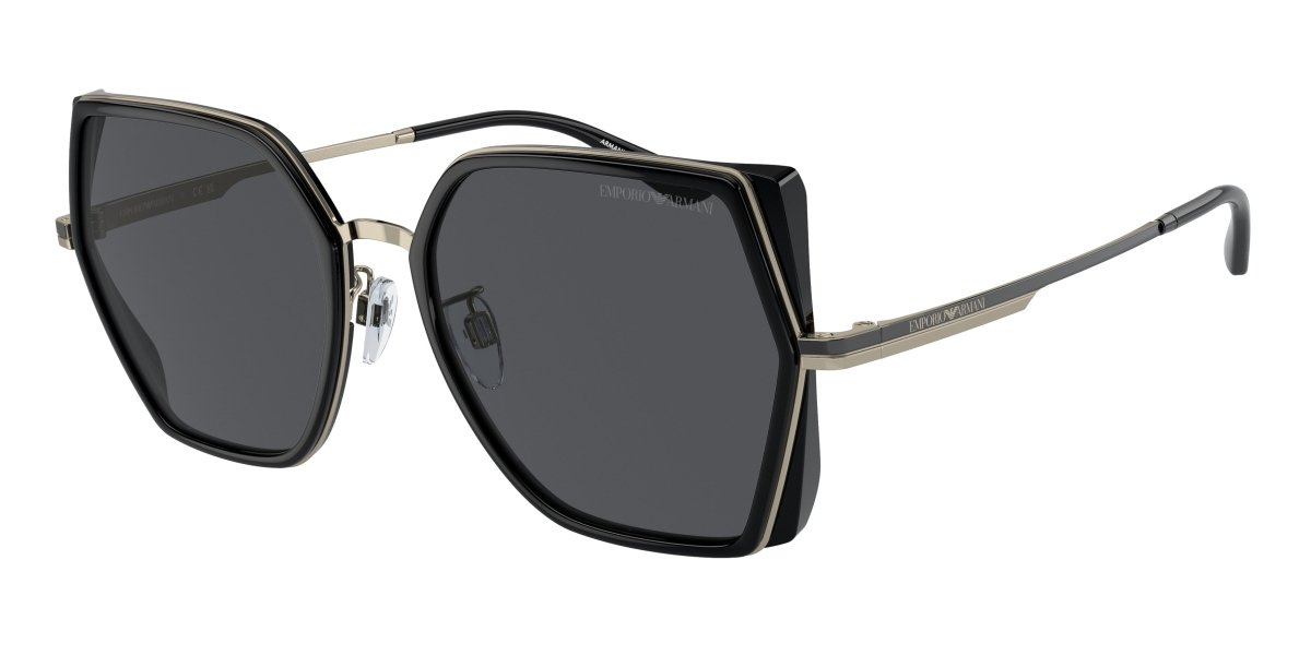 0EA2142D - Emporio Armani - (Shiny Pale Gold/Black) Dark Grey - 56 - 19 - 145 MM - Ardor Eyewear 8056597835435