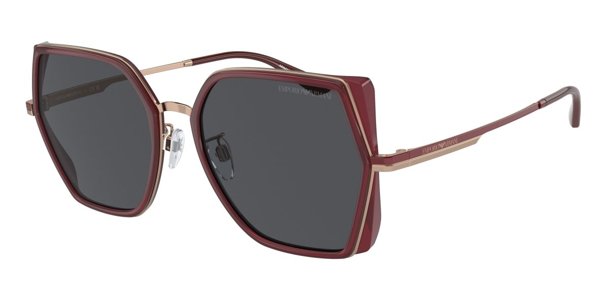 0EA2142D - Emporio Armani - (Shiny Rose Gold/Opal Bordeaux) Dark Grey - 56 - 19 - 145 MM - Ardor Eyewear 8056262084212