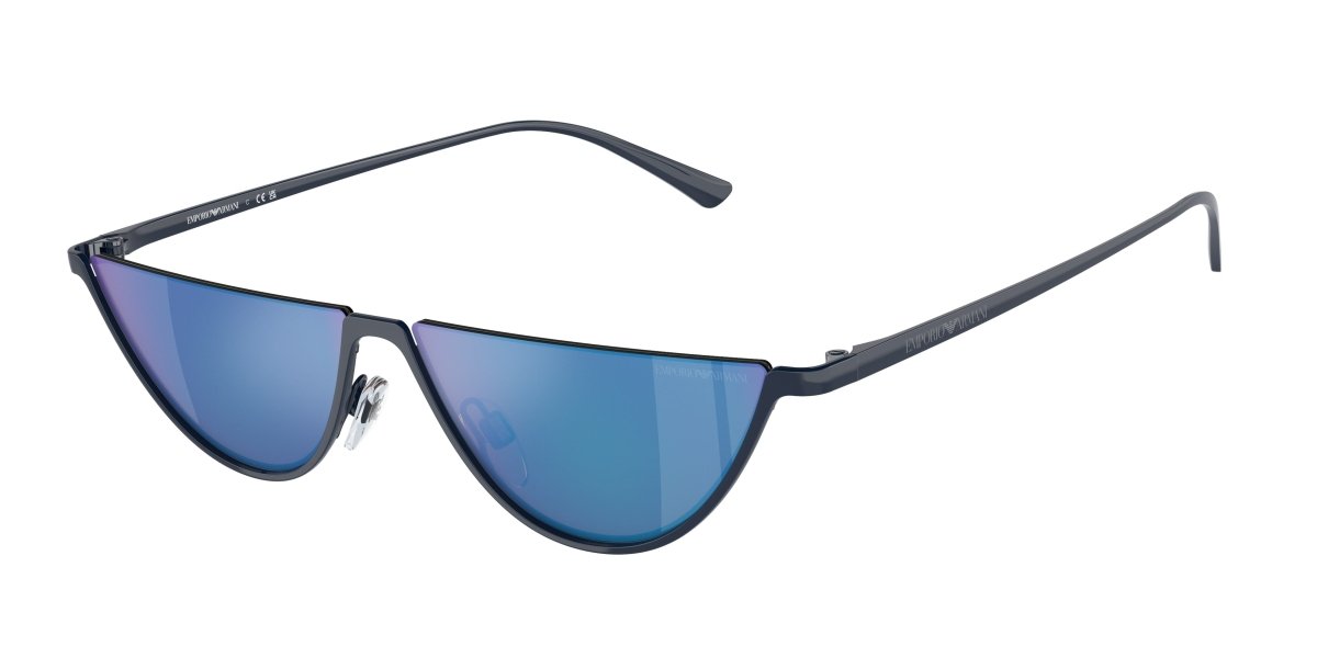 0EA2143 - Emporio Armani - (Shiny Blue) Green Mirror Light Blue - 57 - 12 - 145 MM - Ardor Eyewear 8056597834759