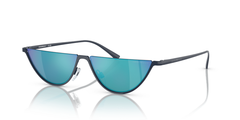 0EA2143 - Emporio Armani - (Shiny Blue) Green Mirror Light Blue - 57 - 12 - 145 MM - Ardor Eyewear 8056597834759