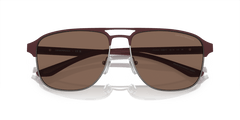 0EA2144 - Emporio Armani - (Matte Gunmetal/Bordeaux) Dark Brown - 60 - 16 - 145 MM - Ardor Eyewear 8056597944854