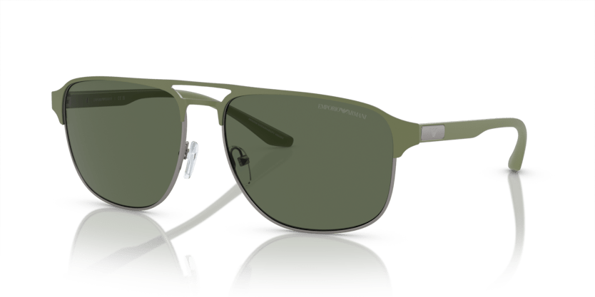 0EA2144 - Emporio Armani - (Matte Gunmetal/Sage Green) Dark Green - 60 - 16 - 145 MM - Ardor Eyewear 8056597944861