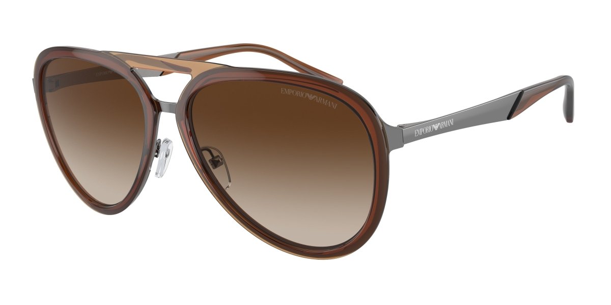 0EA2145 - Emporio Armani - (Shiny Transparent Brown) Gradient Brown - 59 - 16 - 145 MM - Ardor Eyewear 8056597950824