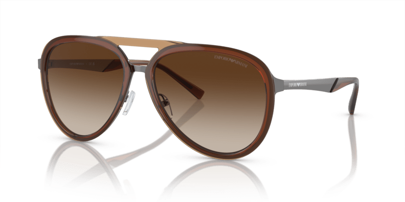 0EA2145 - Emporio Armani - (Shiny Transparent Brown) Gradient Brown - 59 - 16 - 145 MM - Ardor Eyewear 8056597950824