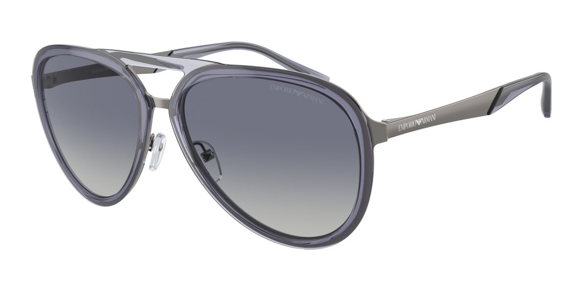 0EA2145 - Emporio Armani - (Shiny Transparent Dark Blue) Gradient Blue - 59 - 16 - 145 MM - Ardor Eyewear 8056597950800