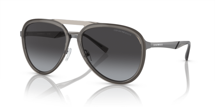 0EA2145 - Emporio Armani - (Shiny Transparent Smoke) Gradient Grey - 59 - 16 - 145 MM - Ardor Eyewear 8056597950794