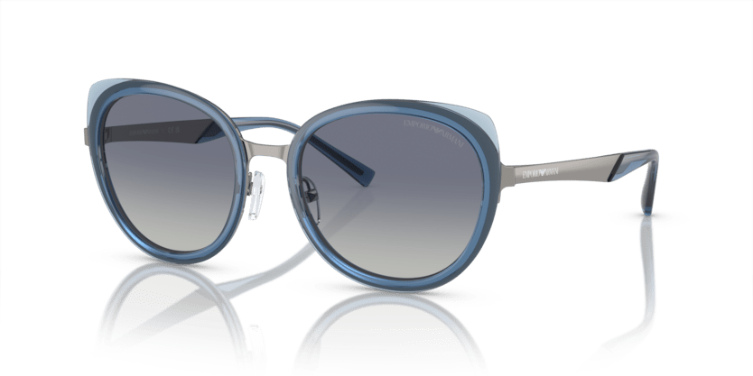 0EA2146 - Emporio Armani - (Shiny Gunmetal) Gradient Blue - 53 - 19 - 140 MM - Ardor Eyewear 8056597944311