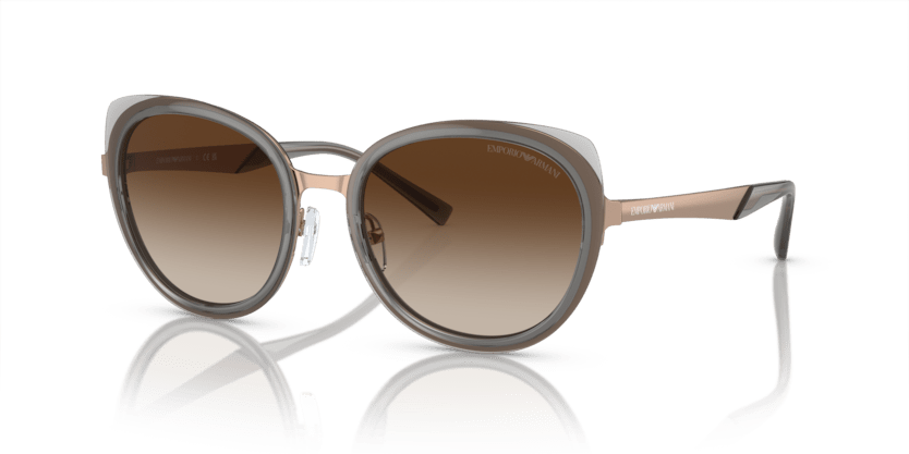 0EA2146 - Emporio Armani - (Shiny Rose Gold) Gradient Brown - 53 - 19 - 140 MM - Ardor Eyewear 8056597944304