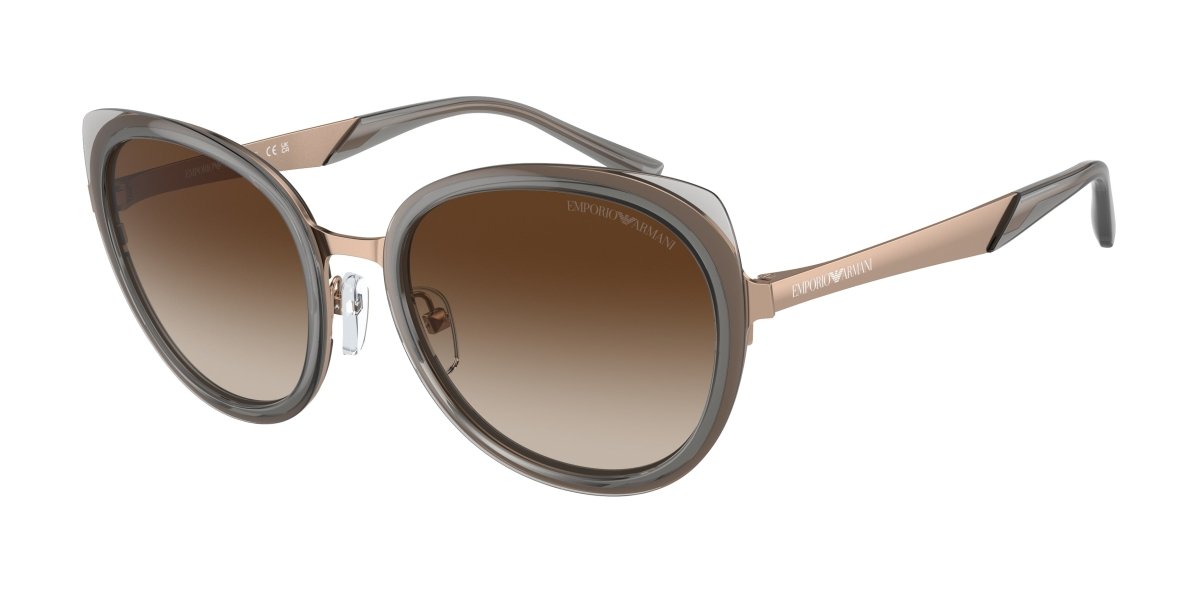 0EA2146 - Emporio Armani - (Shiny Rose Gold) Gradient Brown - 53 - 19 - 140 MM - Ardor Eyewear 8056597944304