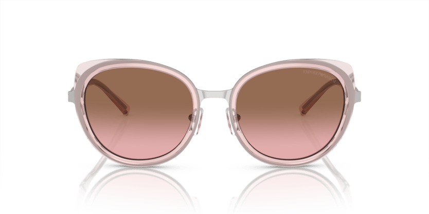 0EA2146 - Emporio Armani - (Shiny Silver) Pink Gradient Brown - 53 - 19 - 140 MM - Ardor Eyewear 8056597944335