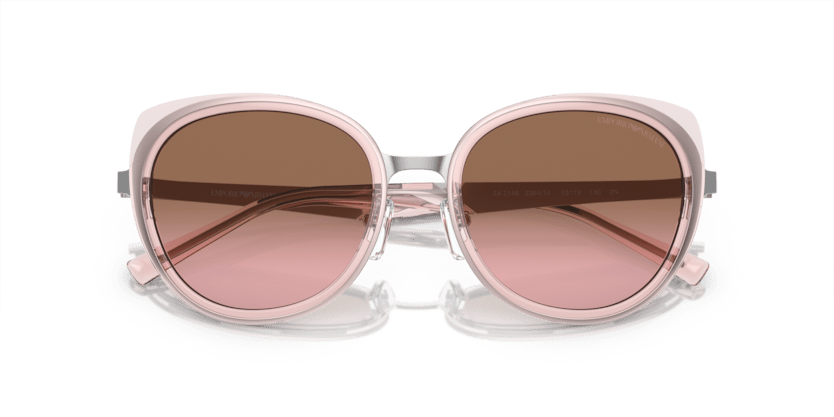 0EA2146 - Emporio Armani - (Shiny Silver) Pink Gradient Brown - 53 - 19 - 140 MM - Ardor Eyewear 8056597944335