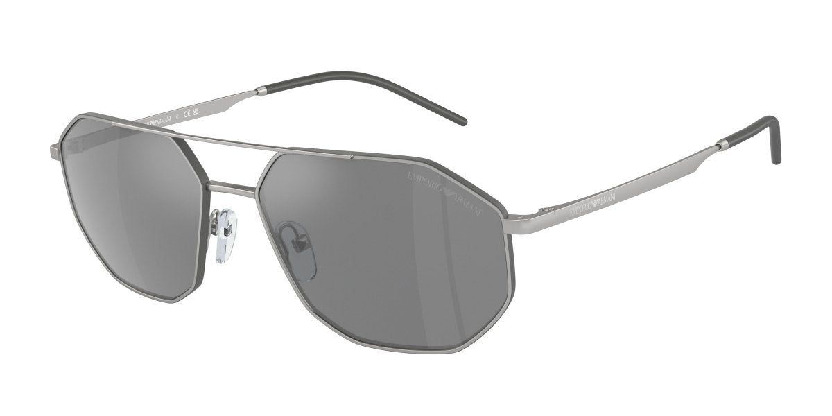 0EA2147 - Emporio Armani - (Matte Silver) Grey Mirror Silver - 58 - 16 - 145 MM - Ardor Eyewear 8056597947305