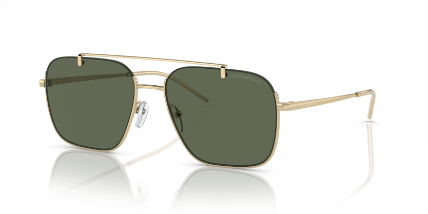 0EA2150 - Emporio Armani - (Shiny Pale Gold) Dark Green - 57 - 17 - 145 MM - Ardor Eyewear 8056597951906