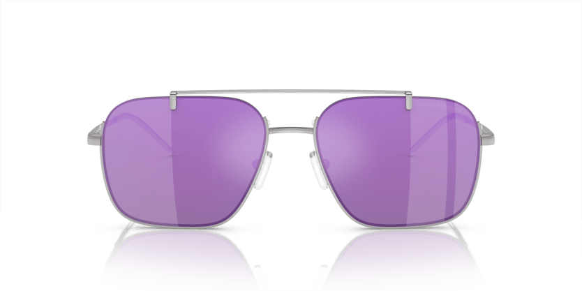 0EA2150 - Emporio Armani - (Shiny Silver) Grey Mirror Violet - 57 - 17 - 145 MM - Ardor Eyewear 8056597951890