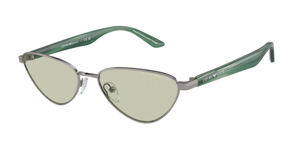 0EA2153 - Emporio Armani - (Shiny Gunmetal) Light Green - 56 - 17 - 140 MM - Ardor Eyewear 8056262039106