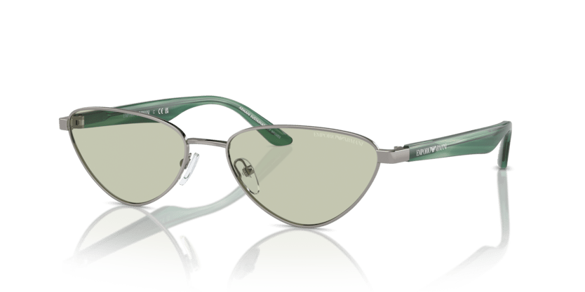 0EA2153 - Emporio Armani - (Shiny Gunmetal) Light Green - 56 - 17 - 140 MM - Ardor Eyewear 8056262039106