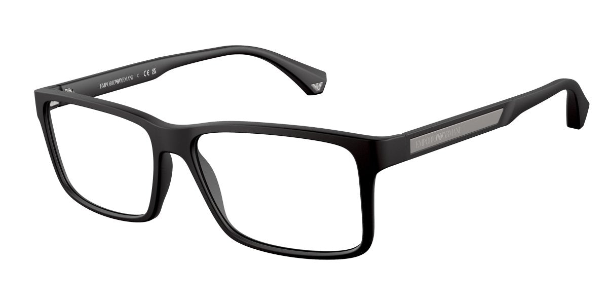 0EA3038 - Emporio Armani - Black - (Rubber Black 5063) - 54 - 16 - 140 MM - Ardor Eyewear 8053672286007