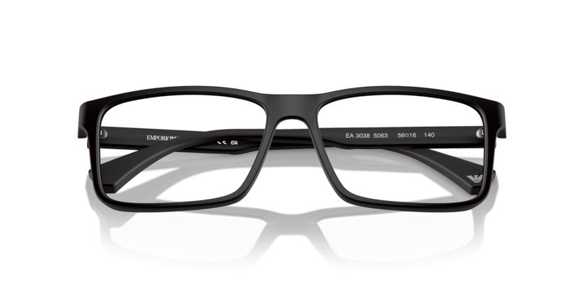 0EA3038 - Emporio Armani - Black - (Rubber Black 5063) - 54 - 16 - 140 MM - Ardor Eyewear 8053672286007