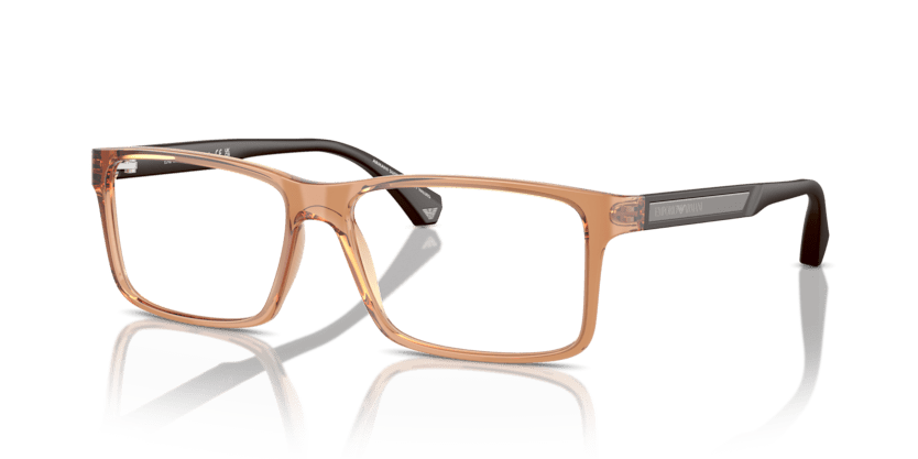 0EA3038 - Emporio Armani - Brown - (Shiny Transparent Brown 5044) - 54 - 16 - 140 MM - Ardor Eyewear 8056262082553