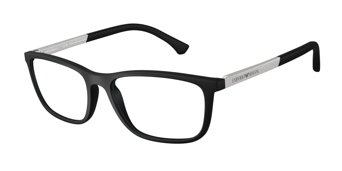 0EA3069 - Emporio Armani - Black - (Rubber Black 5063) - 55 - 17 - 140 MM - Ardor Eyewear 8053672467987