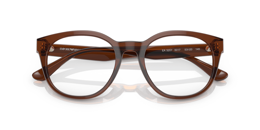 0EA3207 - Emporio Armani - Brown - (Shiny Transparent Brown 5044) - 51 - 20 - 145 MM - Ardor Eyewear 8056597765398