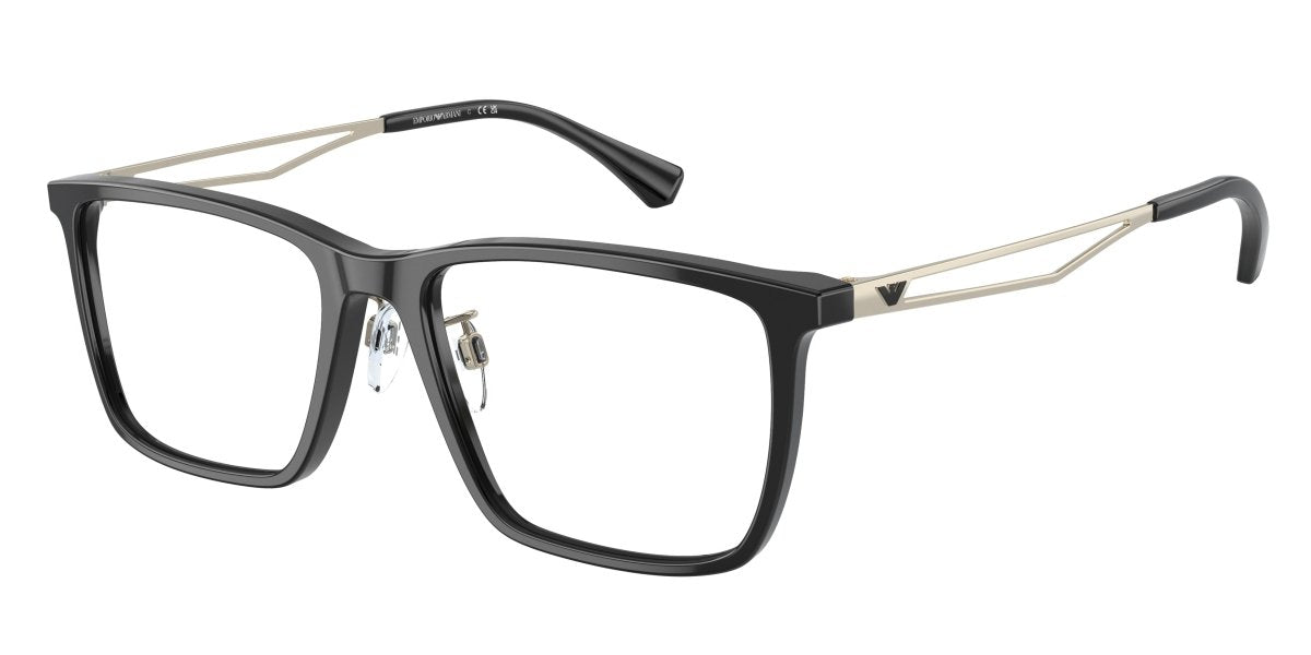 0EA3214D - Emporio Armani - Black - (Shiny Black 5017) - 56 - 18 - 145 MM - Ardor Eyewear 8056597755443