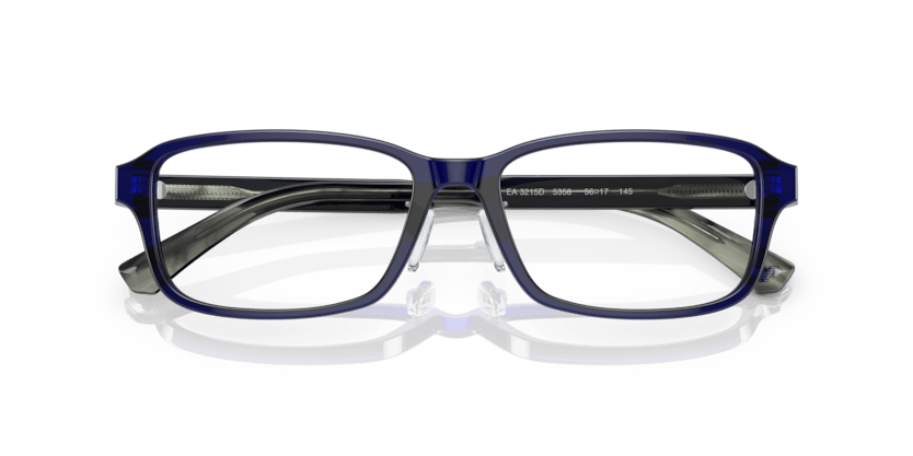 0EA3215D - Emporio Armani - Blue - (Transparent Blue 5358) - 56 - 17 - 145 MM - Ardor Eyewear 8056597781435