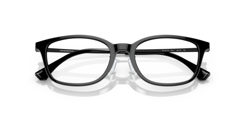 0EA3217D - Emporio Armani - Black - (Shiny Black 5017) - 52 - 18 - 145 MM - Ardor Eyewear 8056597783767