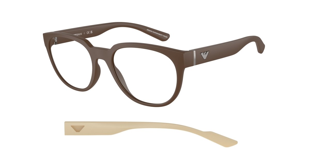 0EA3224 - Emporio Armani - Brown - (Matte Brown 5260) - 52 - 19 - 145 MM - Ardor Eyewear 8056597820165