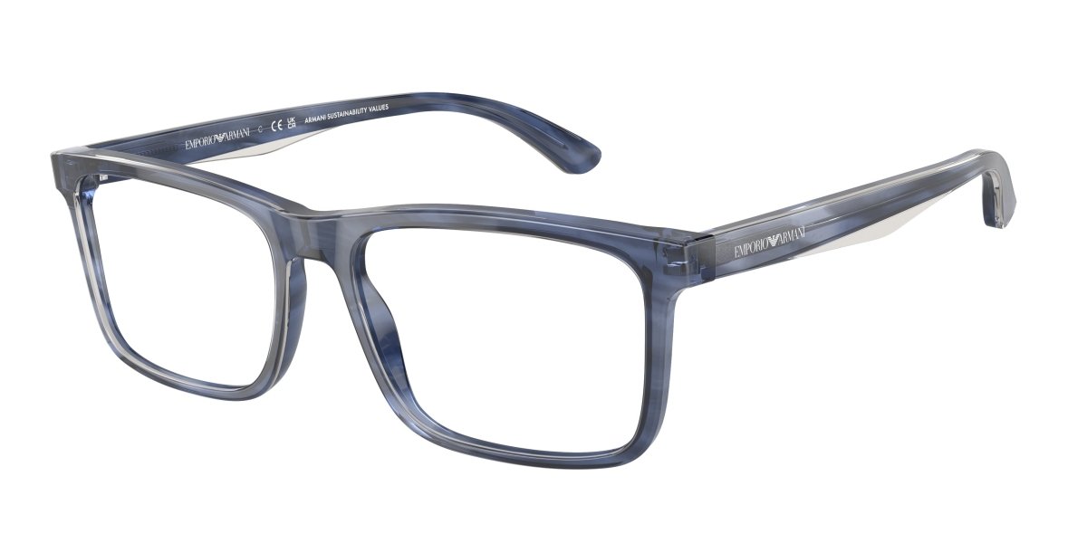 0EA3227 - Emporio Armani - Blue - (Shiny Blue/Top Smoke 6054) - 54 - 17 - 145 MM - Ardor Eyewear 8056597946964