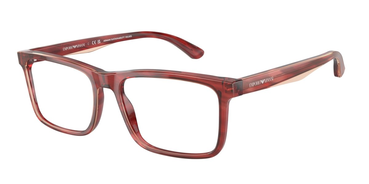 0EA3227 - Emporio Armani - Red - (Shiny Bordeaux/Top Smoke 6053) - 56 - 17 - 145 MM - Ardor Eyewear 8056597946957