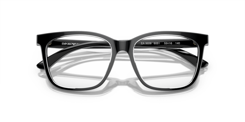 0EA3228 - Emporio Armani - Black - (Shiny Black/Top Crystal 6051) - 51 - 16 - 140 MM - Ardor Eyewear 8056597946797