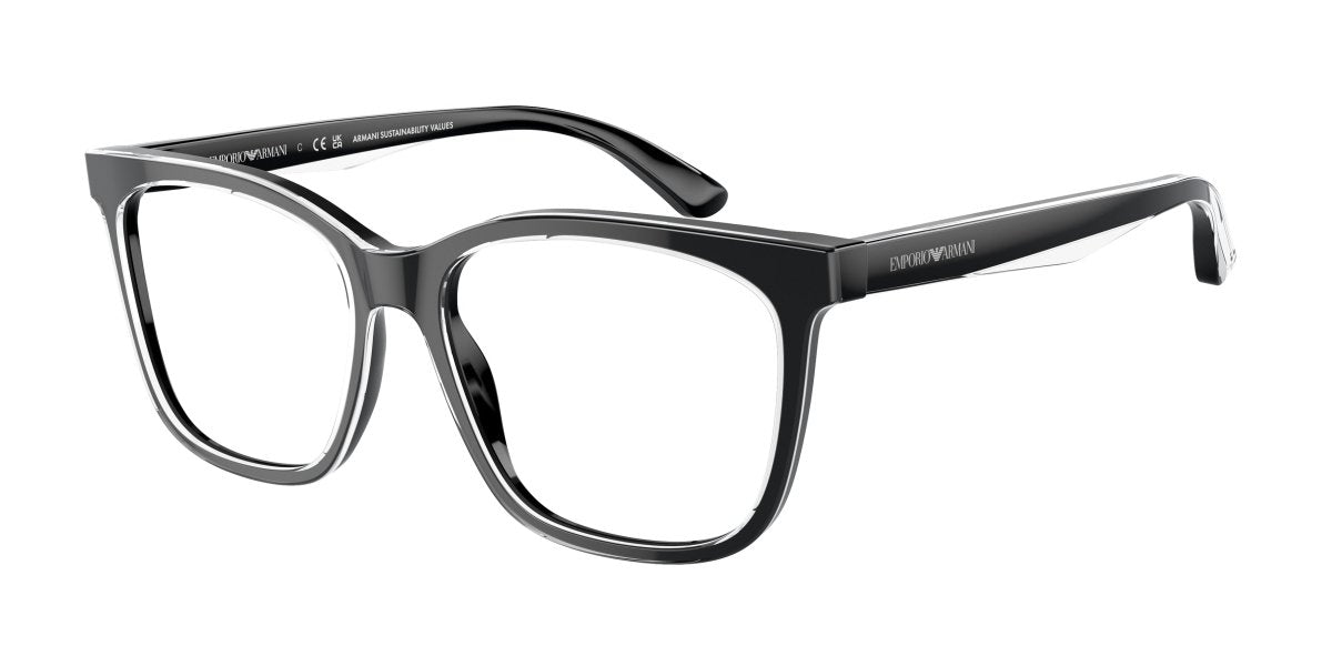 0EA3228 - Emporio Armani - Black - (Shiny Black/Top Crystal 6051) - 51 - 16 - 140 MM - Ardor Eyewear 8056597946797