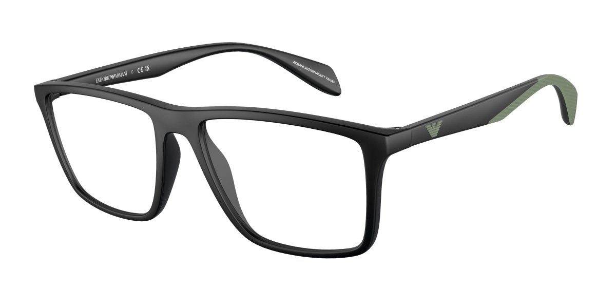 0EA3230 - Emporio Armani - Black - (Matte Black 5001) - 53 - 17 - 145 MM - Ardor Eyewear 8056597945752