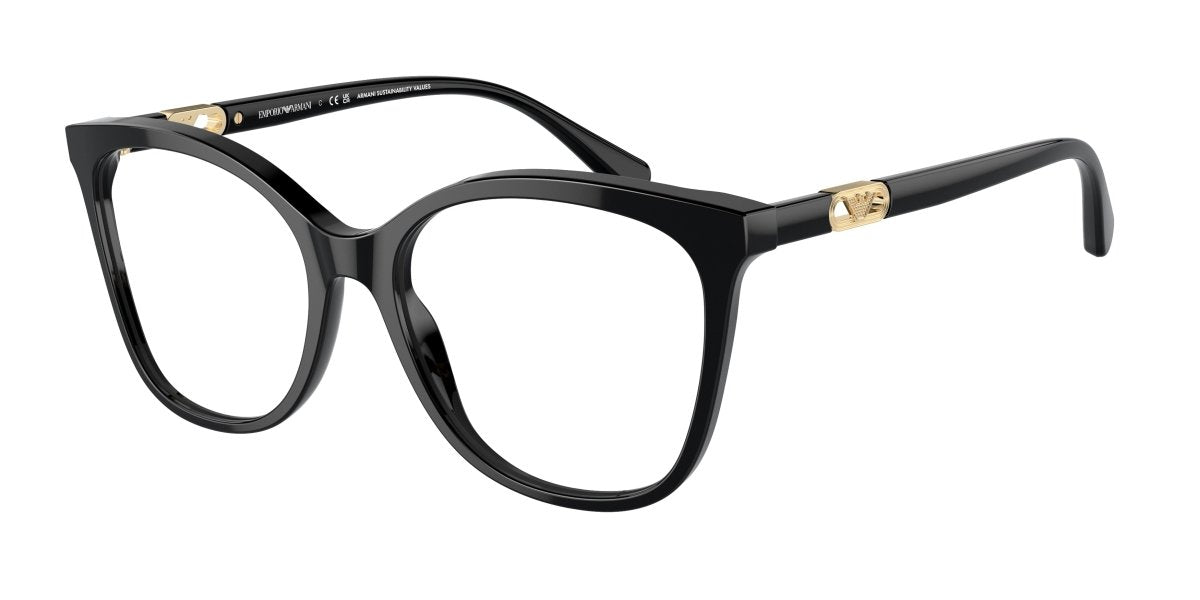 0EA3231 - Emporio Armani - Black - (Shiny Black 5017) - 52 - 17 - 140 MM - Ardor Eyewear 8056597949798