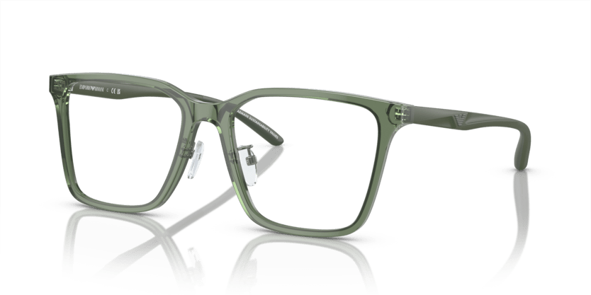 0EA3232D - Emporio Armani - Green - (Shiny Transparent Olive Green 6061) - 56 - 18 - 145 MM - Ardor Eyewear 8056597964357