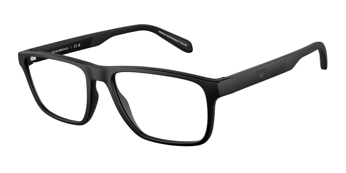 0EA3233 - Emporio Armani - Black - (Matte Black 5001) - 54 - 17 - 145 MM - Ardor Eyewear 8056262035580