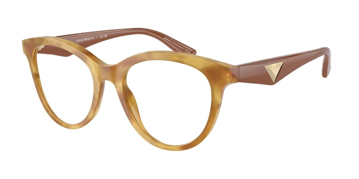 0EA3236 - Emporio Armani - Brown - (Shiny Light Havana 6115) - 50 - 19 - 140 MM - Ardor Eyewear 8056262037102