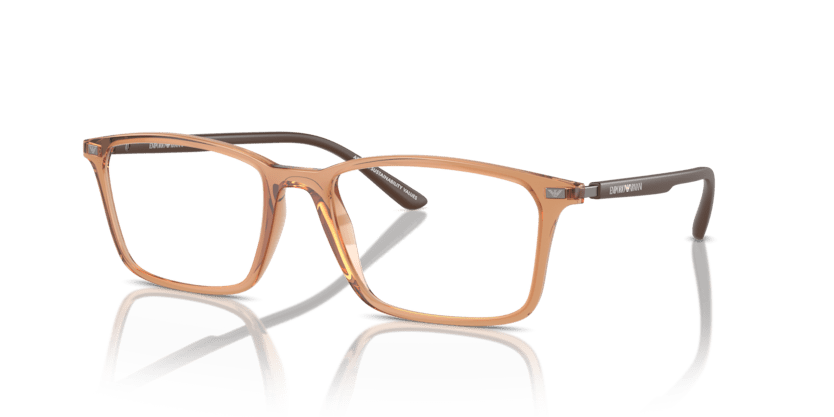 0EA3237 - Emporio Armani - Brown - (Shiny Transparent Brown 6110) - 53 - 18 - 145 MM - Ardor Eyewear 8056262035955