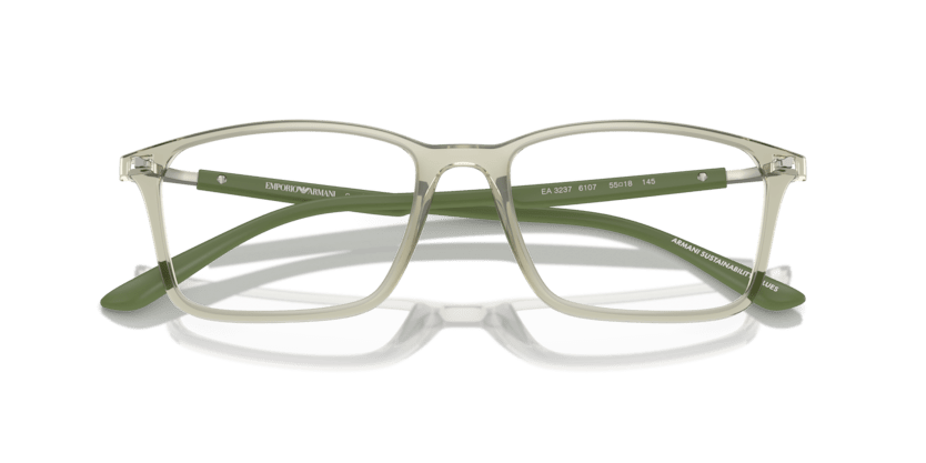 0EA3237 - Emporio Armani - Green - (Shiny Transparent Green 6107) - 53 - 18 - 145 MM - Ardor Eyewear 8056262035894